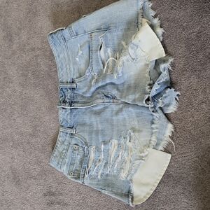 Distressed Womens American Eagle Denim Shorts